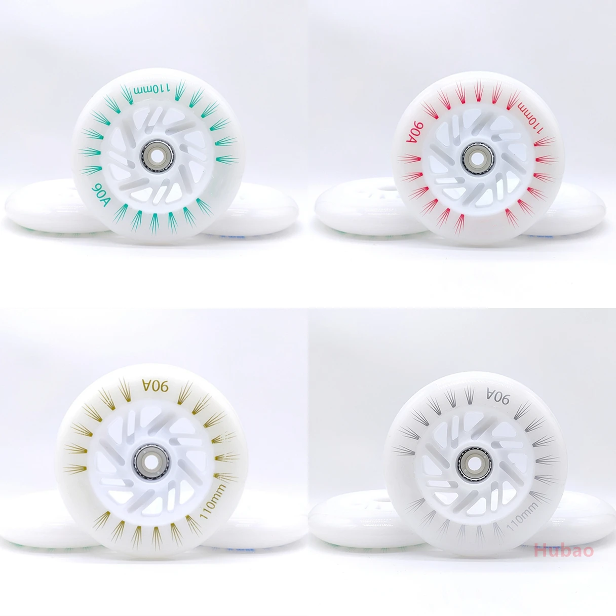 6pcs 2025 LED new Flash Wheel 100/110/125mm Speed Skates Roller Skates PU Tyres