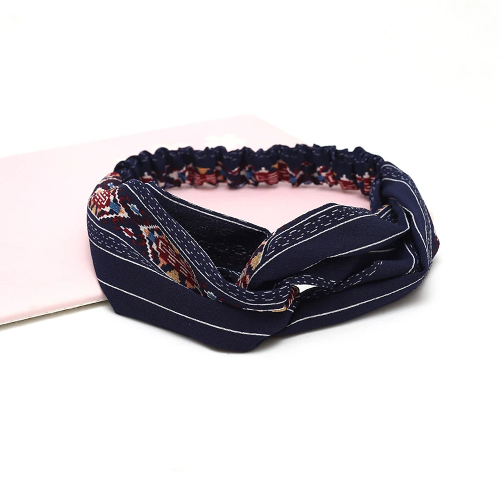 Women Summer Autumn Suede Headband Vintage Cross Knot Elastic Hair Bands Soft Solid Girls Hairband Hair Accessories