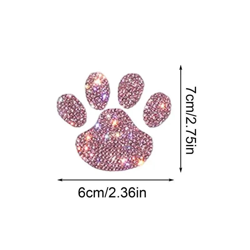 New Crystal new Dog Paw Print 2025 Car Stickers Bling Rhinestone Paw Decals Car Window Decor Sticker Auto Exterior Decor Car Accessories