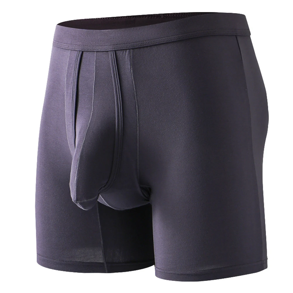 Men Sexy Boxers Elephant Nose Men's Underwear Separate Ball Pouch Underpants Breathable Comfort Trunks Solid Short Panties