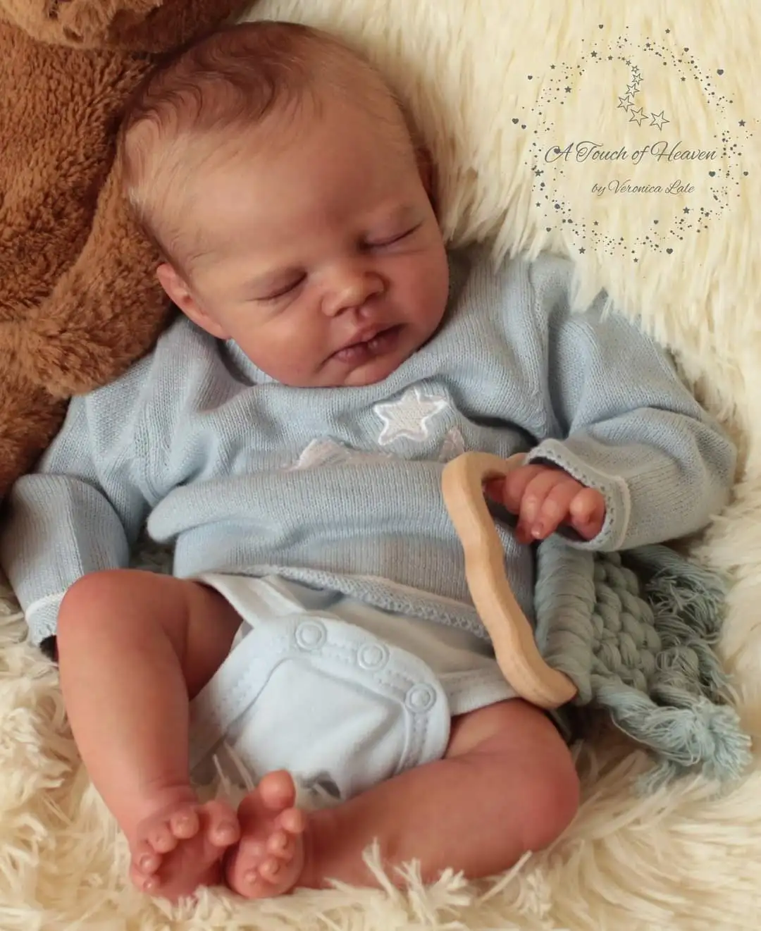 Clearance new 16Inch Already Painted Reborn Doll Kit Zendric With Cloth Body and 2025 Eyelashes Newborn Mold DIY Handmade Doll Parts