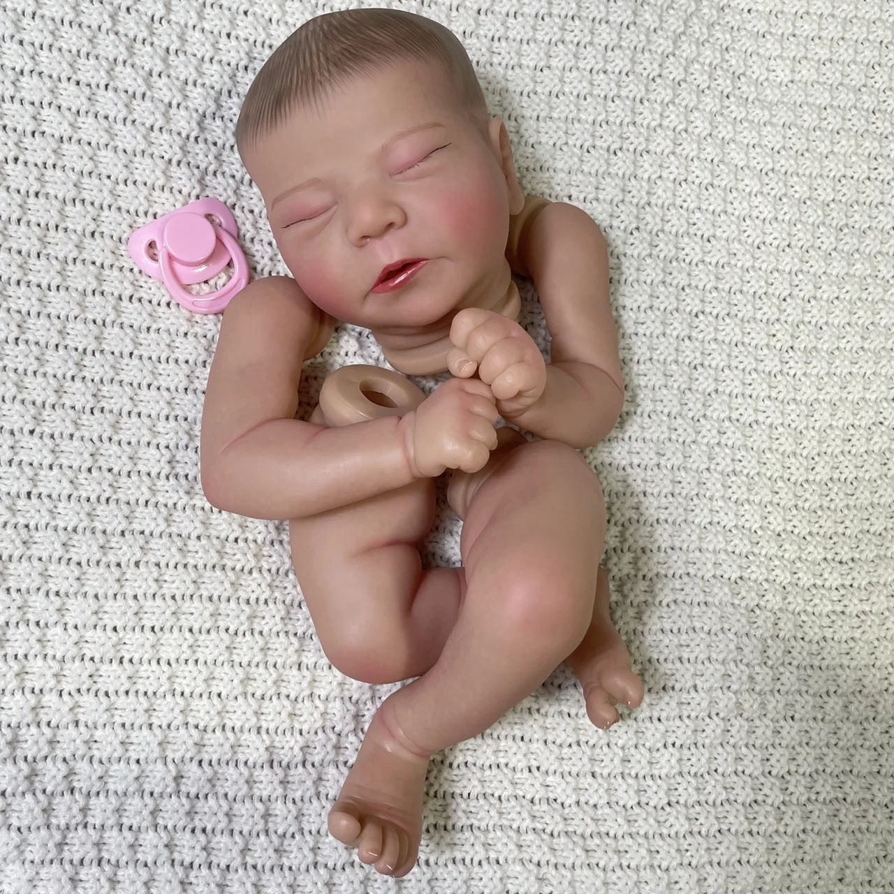 20Inch Already Painted Reborn Doll Kit Chase With Cloth Body 3D Painted Skin Mold High Quality Handmade Doll Parts