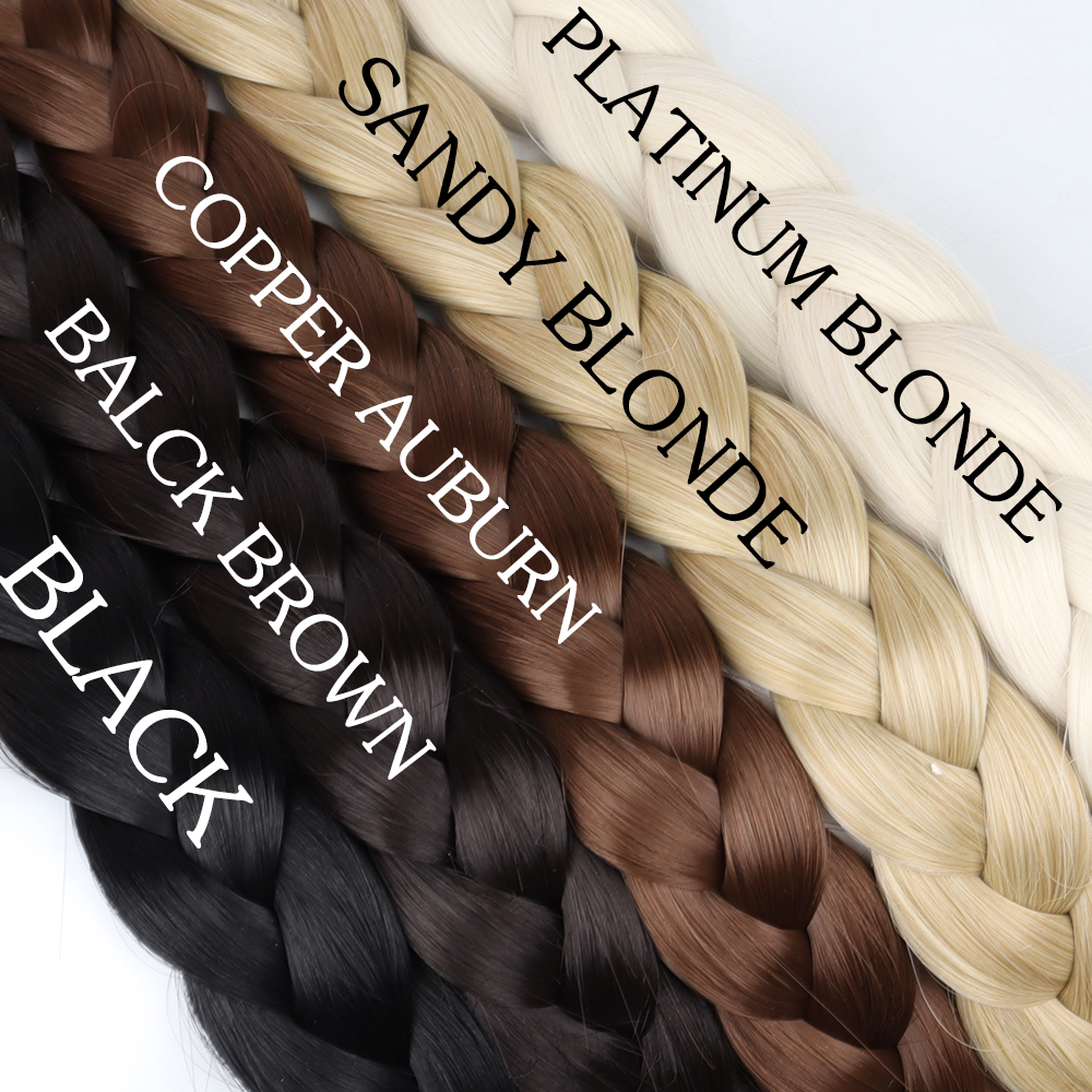 MERISIHAIR Ponytail Extensions Synthetic Boxing Braids Ponytail Hair Rope For Women High Temperature Fiber Black Brown Ponytail c9e26