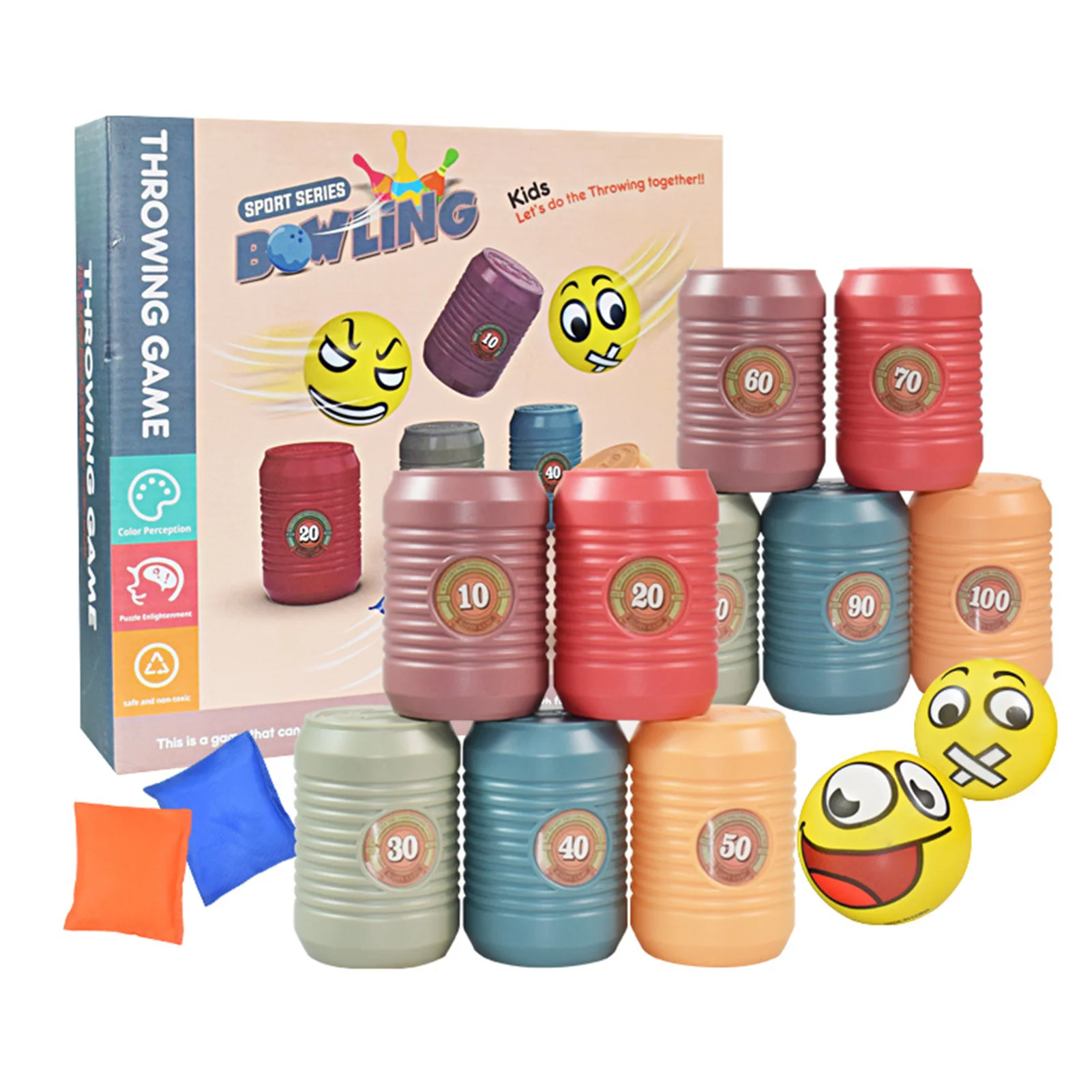 Throwing Cans Bowling Toy Carnival Yard Games Combo Set Creative Early Educational Indoor Outdoor Great Gifts 2025 new For Children