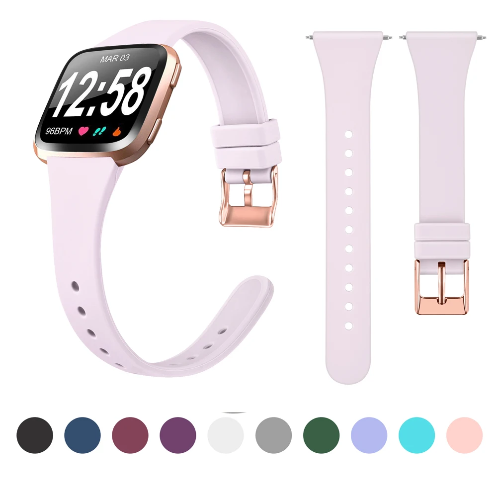 For Fitbit Versa 2 Versa Lite Watch Band Silicone Band Waterproof Women Men Bracelet for Fitbit Versa SE/1 Watchband Accessories
