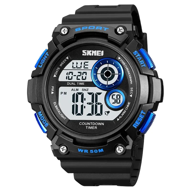 Trendy Style Kids Electronic Wrist Watch Teenager Students Water Resistant Outdoor Sports Digital Watches for Men