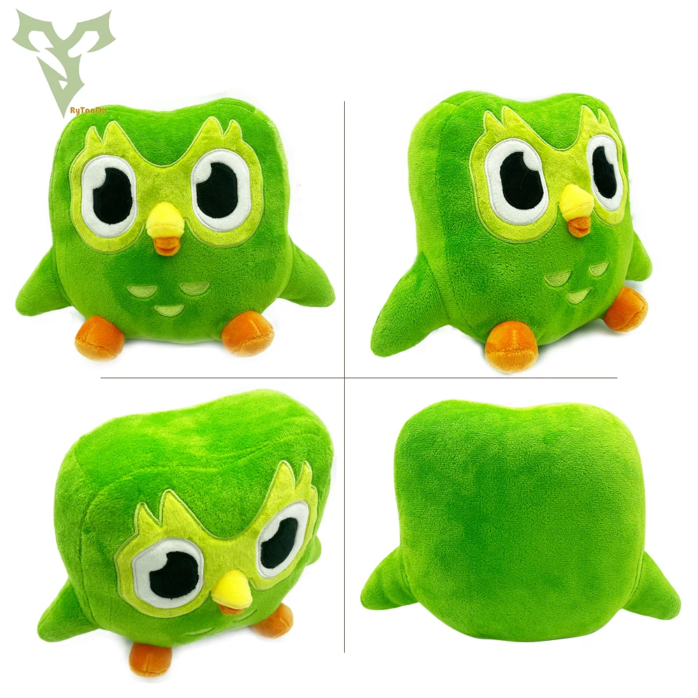 30cm Cute Owl new Plush Toy Anime Duolingo Owl Plush 2025 Owl Duolingo Stuffed Plushie Dolls Green Duo Plushie of Gift for Kids