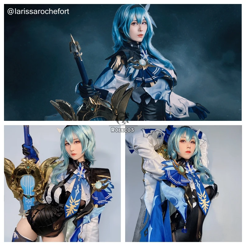 ROLECOS Genshin Impact new Eula Cosplay Costume Uniform Cosplay Costume Women Halloween 2025 Party Outfit Game Suit Lovely Jumpsuits