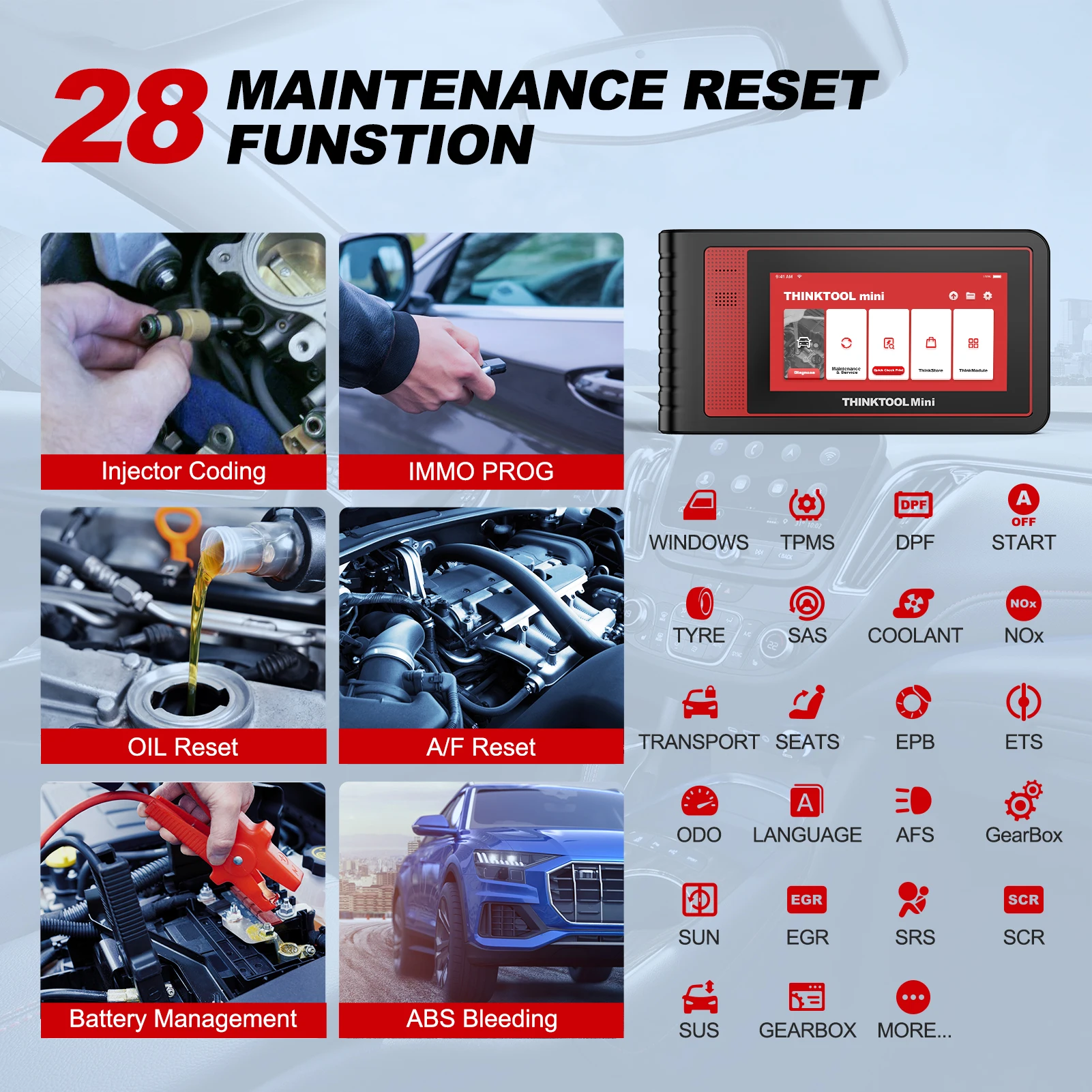 OBD2 Mini THINKCAR Thinktool Professional Automotive Scanner Full System Car Diagnostic Tools 28 Reset Lifetime Free Update smile