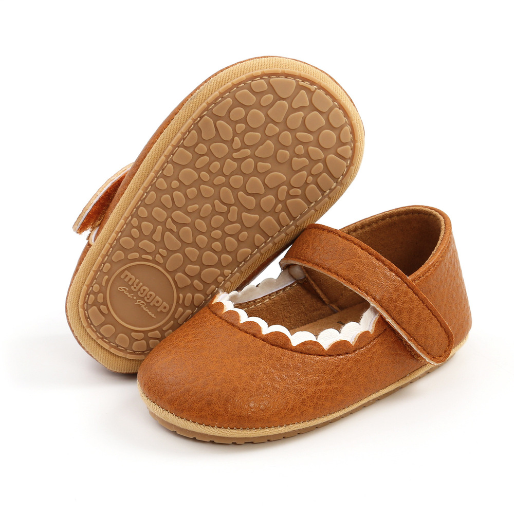New Baby Shoes Baby Boy Girl Shoes Leather Rubber Sole Anti-slip Toddler First 2025 Walkers Infant Crib Shoes new Newborn Girl Moccasins