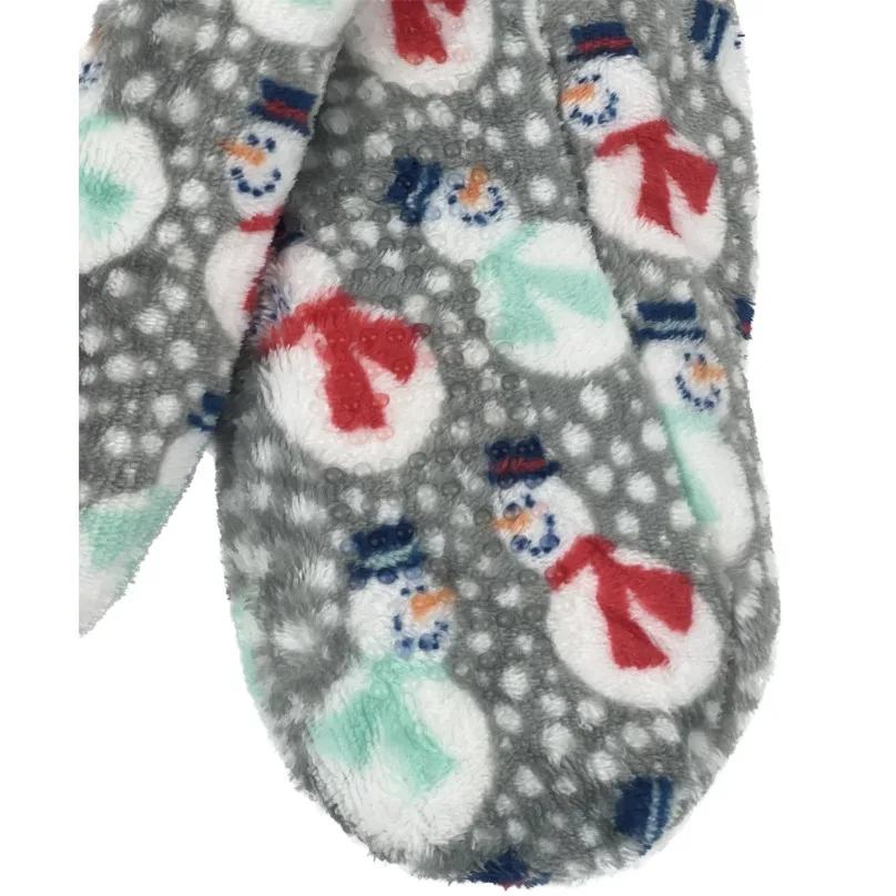 Fluffy Female Floor Slipper Womens Dinosaur Snowman Winter Shoes Thick Plush Anti Skid Grip Cute Funny Indoor Home House Shoes