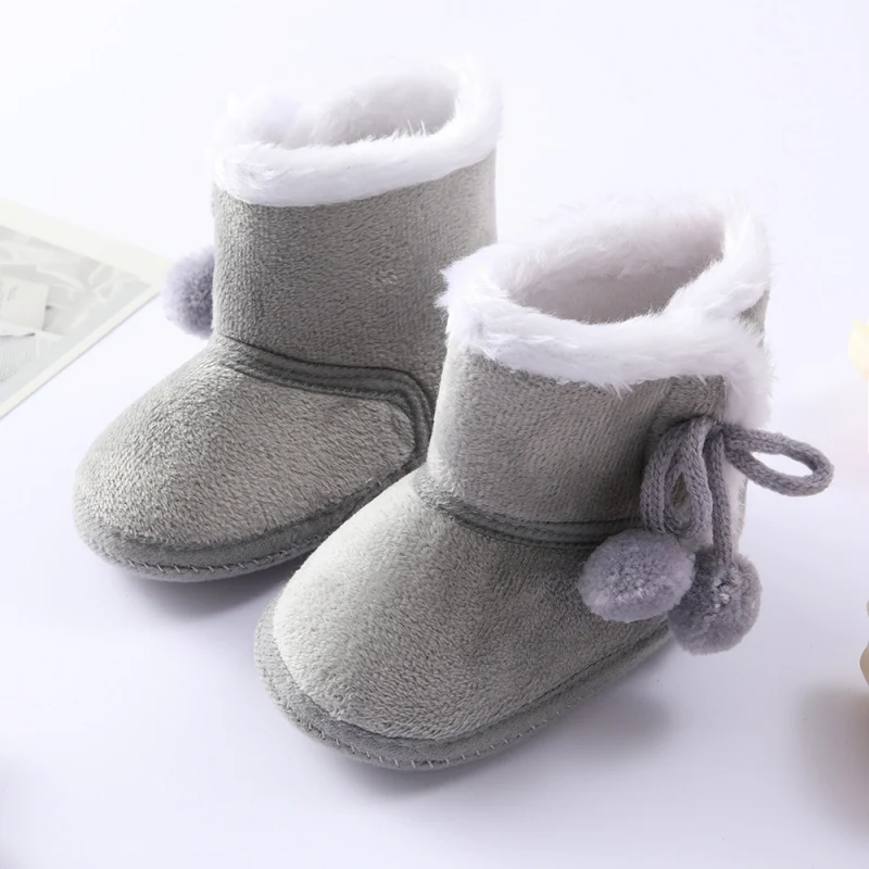 Winter 2025 Snow Baby Boots Newborn new Warm Booties Soft Sole First Walkers Shoes for Baby Girls Boys Infant Shoes Toddler 0-18Months