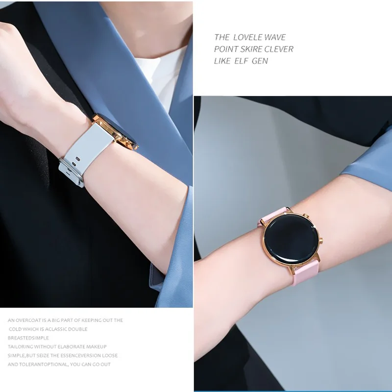 Silicone Strap For Samsung galaxy Watch 6 5 Pro/5/4/classic/Active 2 43mm sport bracelet amazfit gtr gts 4/3/2e/pro 20/22mm band