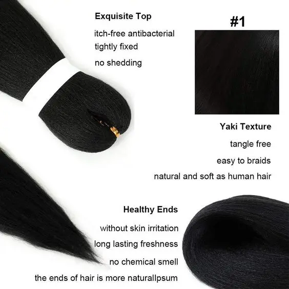 Synthetic Pre Stretched Yaki Ombre Braiding Hair For Wholesale Hair Extension