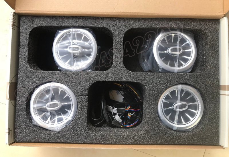 3/64-color Car Synchronous Original Atmosphere Lamp For Benz V-class W447 Ambient Light V260 LED Air Vent Turbine Nozzle