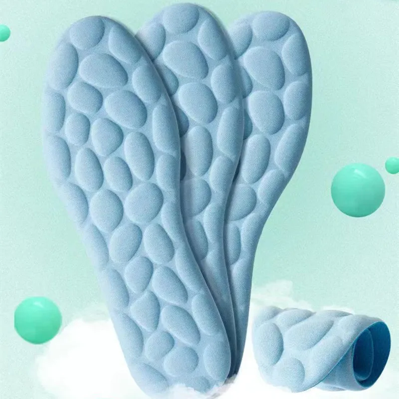 1Pair Soft Massage Insoles Sport Cushioning Inserts Shock-absorbing Comfort Insole new For 2025 Men Women Memory Foam Shoe Sole Shoe Pads