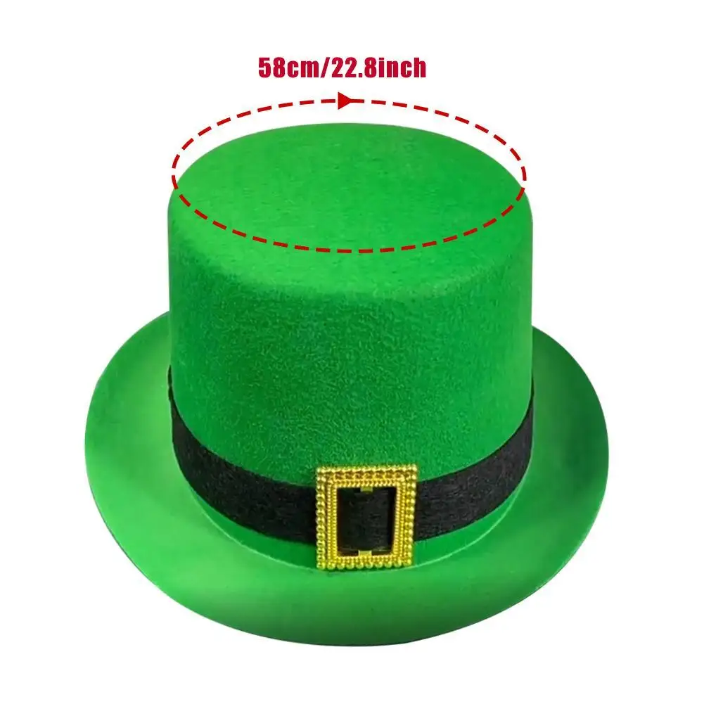 Novelties Unisex Adult Saint Patrick's 2025 Day Irish Leprechaun new Green Top Hat With Elegant Hats For Women Western Hat 20 N9T9