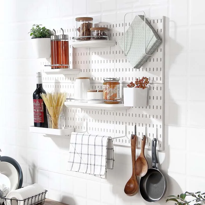 Pegboard Wall Panels Pegboard Wall Organizer 2025 Mounting Display Diy Pegboard Kit Tool new Storage Panel Board Rack Bathroom Kitchen