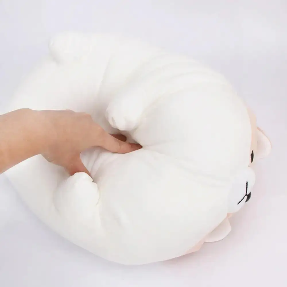 Shiba Inu Stuffed Animal Toy Cute Anime Corgi Akita Dog Plush Pillow Kawaii Plushie for Bed and Sofa Chair Brown Round Body