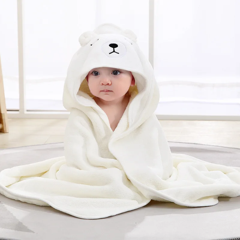 80x80cm Newborn 2025 Wrap Blanket Baby new Soft Warm Cloak Blanket Children Bath Towel Infant Swaddle Coral Fleece Blanket For 0-12 Month