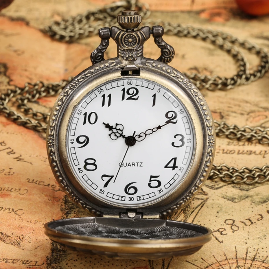Retro Bronze Air Force Eagle Stars United State Quartz Antique Pendant 2025 Chain Army Pocket Watch new Souvenir Gifts For Male