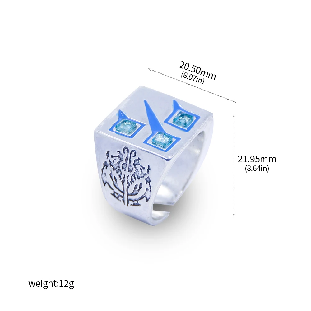 Anime OVERLORD Shooting Star Cosplay Ring YGGDRASIL Ainz Ooal Gown Momonga Adjustable Ring For Fans Jewelry Prop Accessories