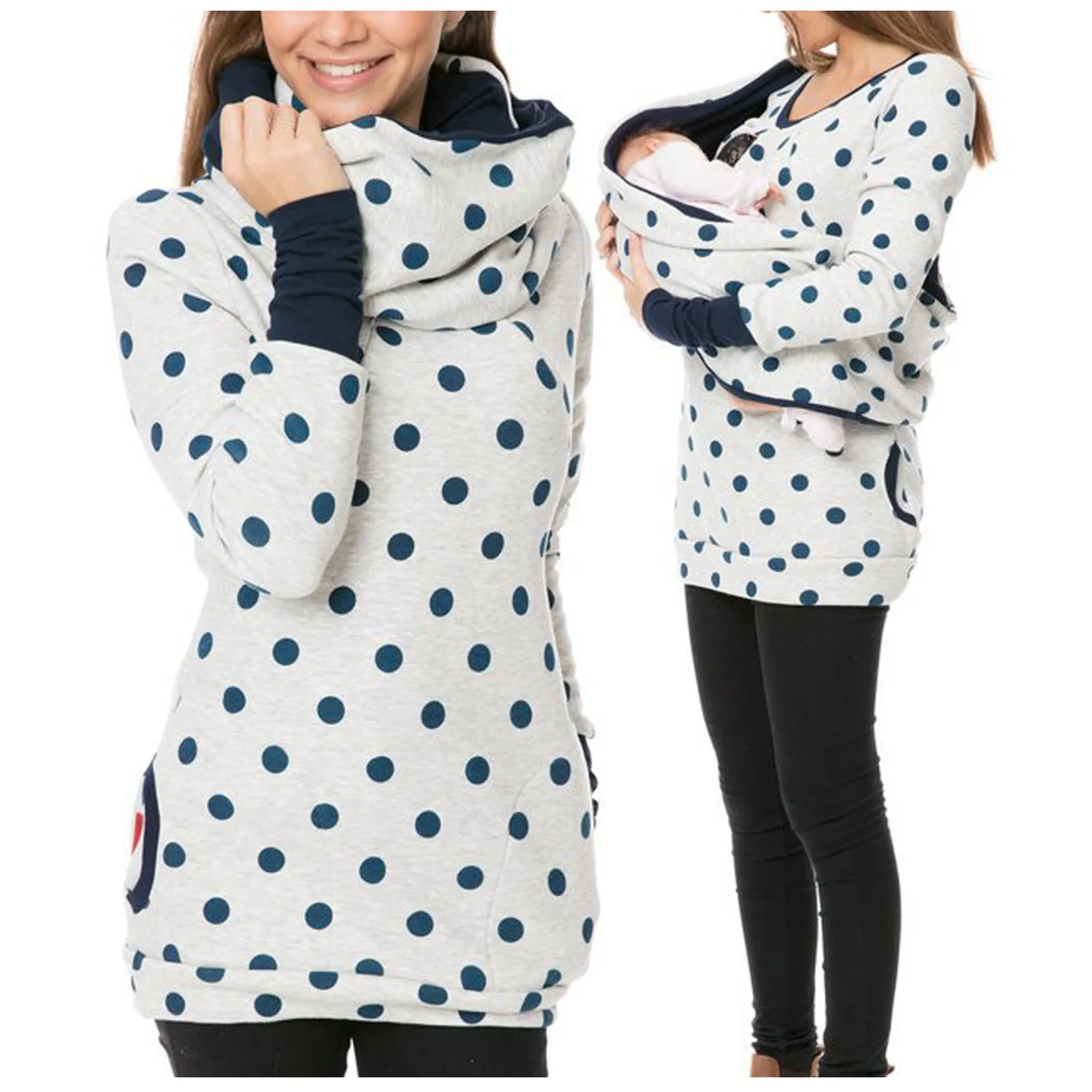 Women new Winter Maternity Breastfeeding Pullover Hoodie Beautiful High Quality Casual 2025 Nursing Clothes With Neckerchief Pregnancy