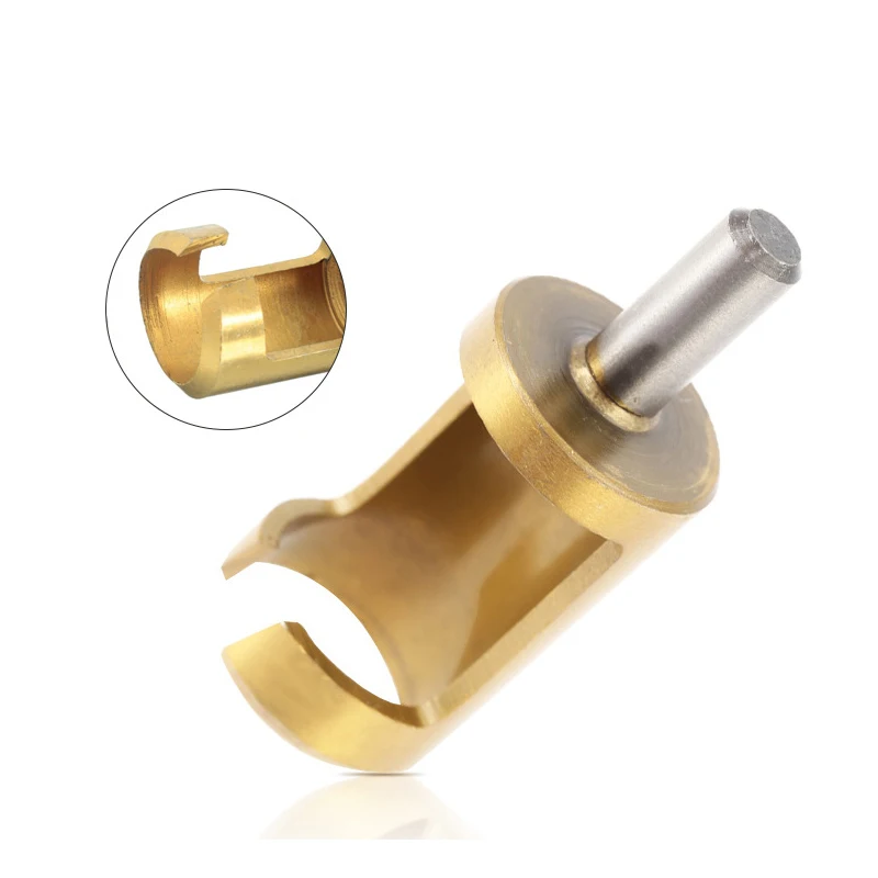 4pc new cylinder type titanium plated wood plug drill gold round wood plug 6-16mm woodworking hole opener bit 2025 tool set