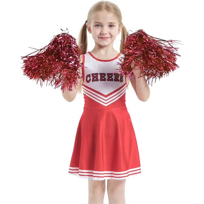 High-Quality Kinder Baby Girl Cheerleading Costume for Stage Performance School Halloween Costumes