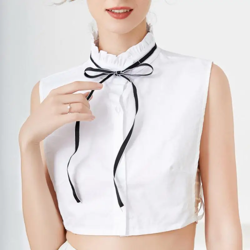 Women Fake Collar Shirt White Black Shirt 2025 Men Adjustable Length Of Shoulder Strap Various new Styles High-quality Shirt Collar