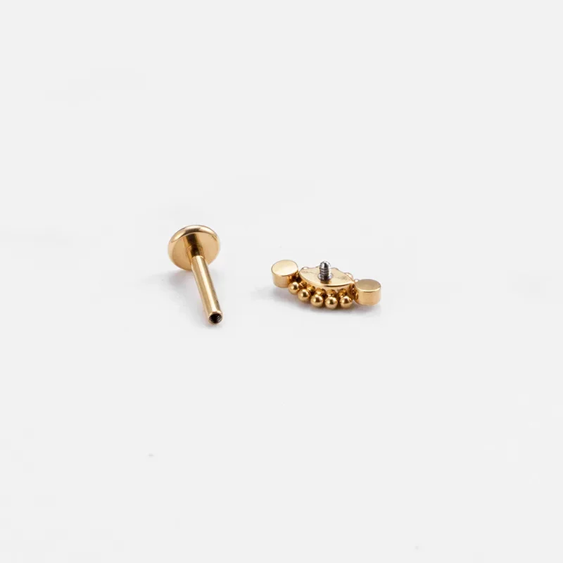 1Piece G23 Titanium 1.2*8mm Piercing Flat Studs new Lip 2025 Stud Earring for Women Medical Titanium Heart Earrings for Teens Ear Cuffs