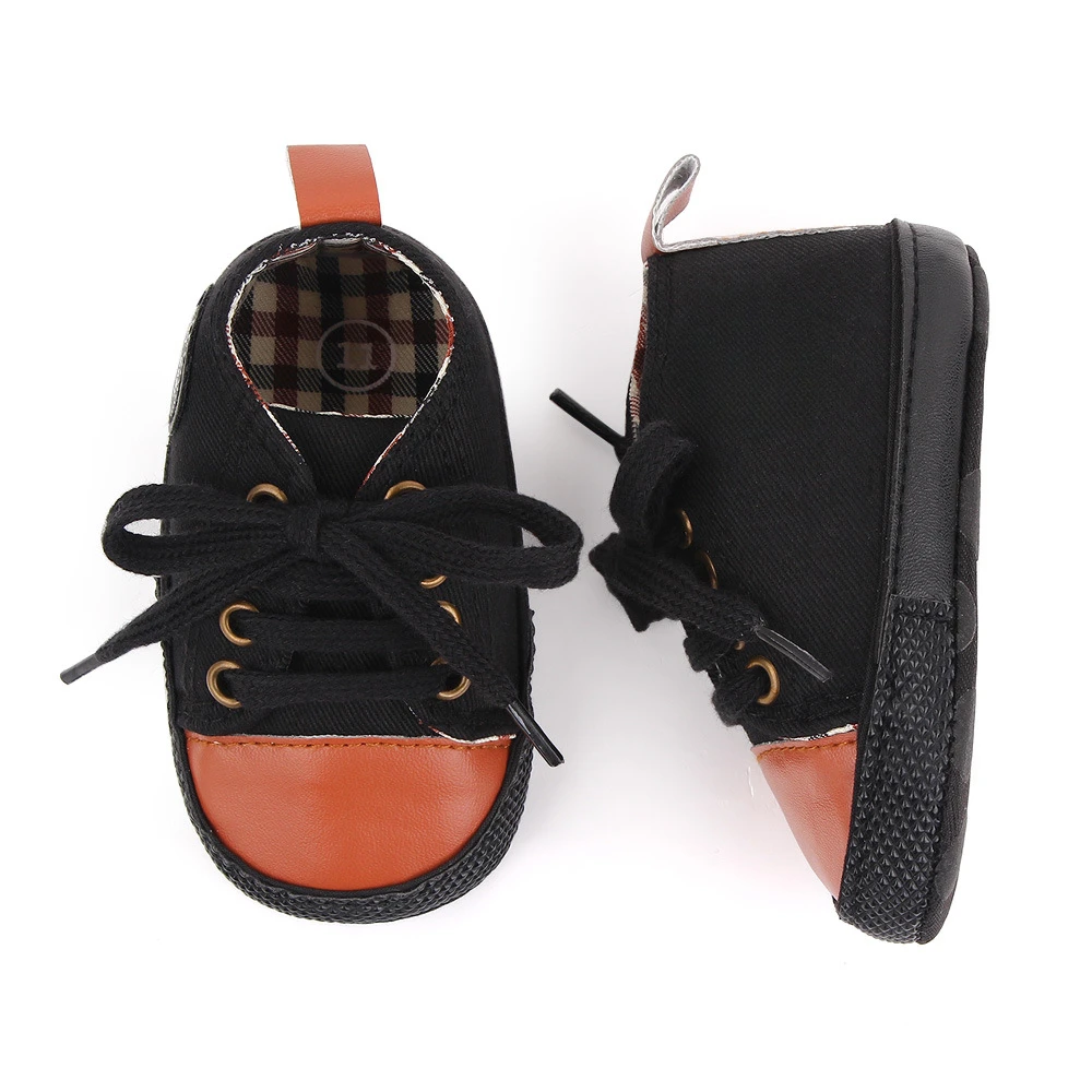 Print Star Sports Baby Canvas Classic Sneakers Newborn Baby Boys Girls First Walkers Shoes Infant Toddler Anti-slip Baby Shoes