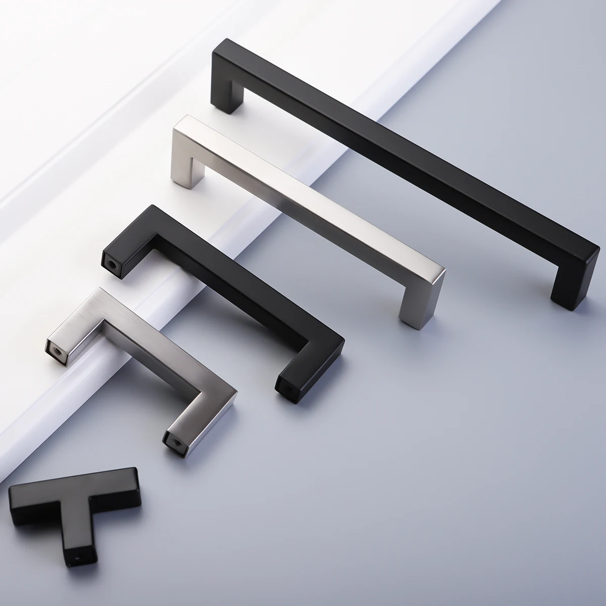 Modern Style Recyclable Furniture Handle new 2025 Kitchen Pull Cabinet Solid Square Bar Handle
