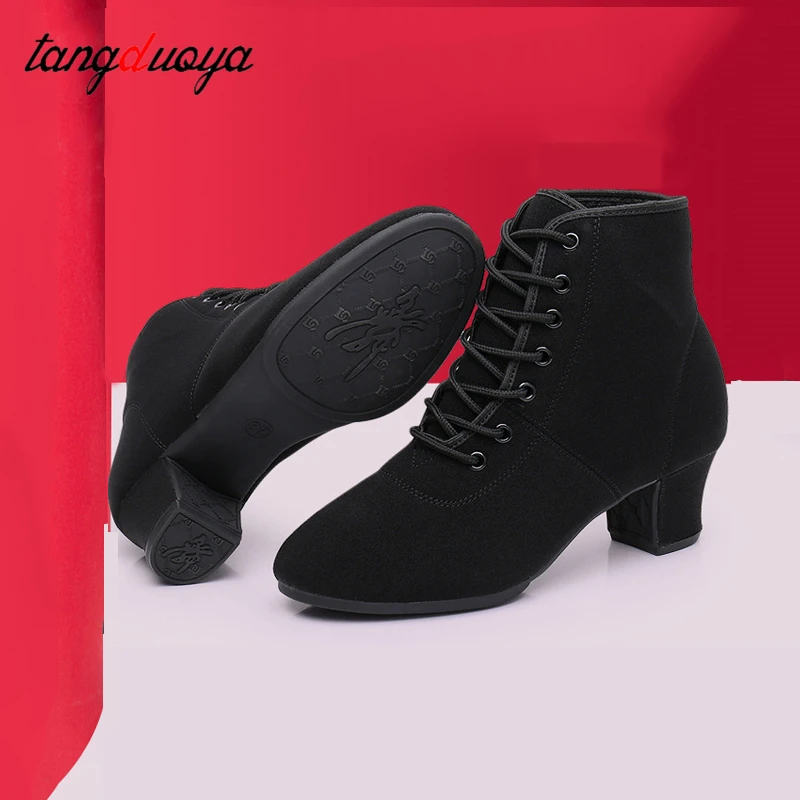 New Women 2025 Ballroom Latin Dance Shoes new Jazz Modern Dance Shoes High Top Dancing Boots Black Sports Jazz Dancing Sneakers
