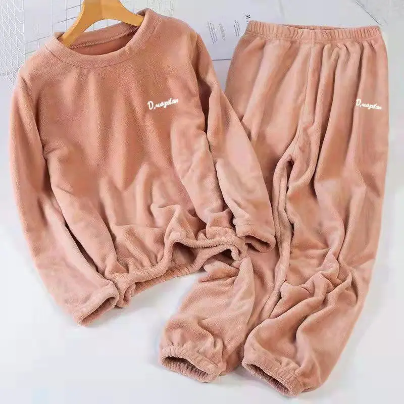 Coral Velvet Warm Pants 2023 New Suit for Men and Women in Winter Warm Plush Loose Housewear Pajamas Sportswear Room Underwear