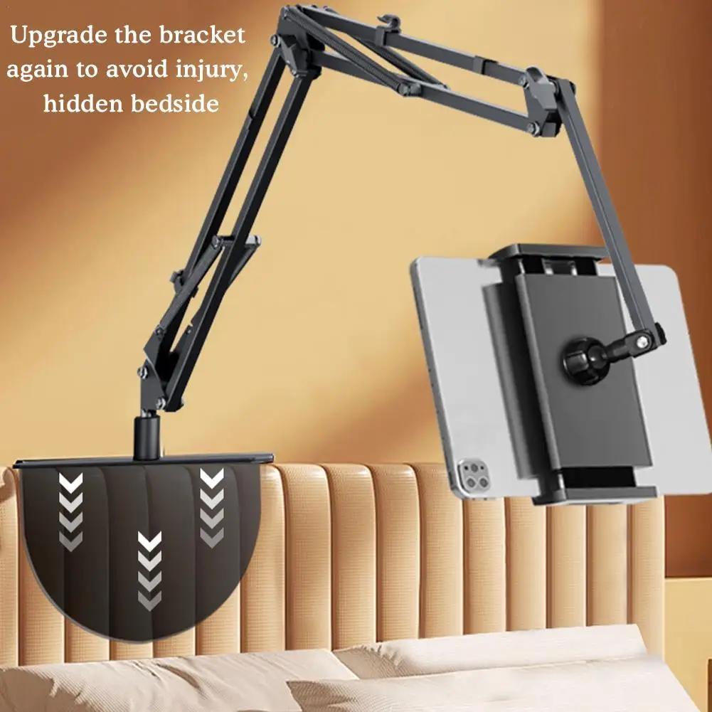 Bedside Phone Retractable Hidden Tablet Holder 360° Rotating Flexible Desktop Phone Mount Lazy Bracket Bed Desk Tablet Stand 360° smile 360° 360°