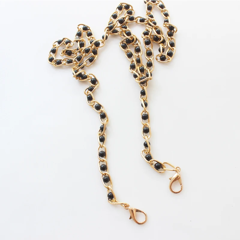 Exquisite Women Imitated Pearl Bag Chain Replacement Long Crossbody Shoulder Bag Strap Handbag Female Handle Belt Bag Parts