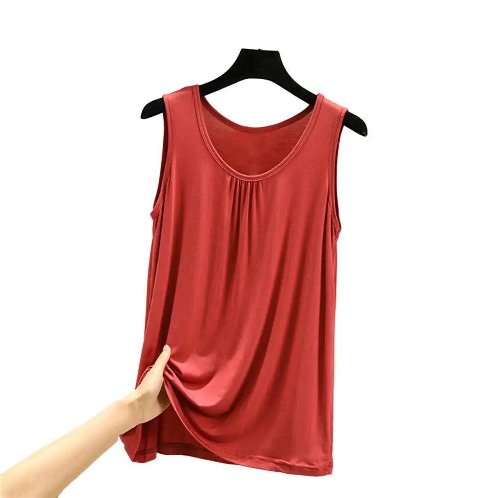 Comfortable Lady Camisole 2025 new Solid Color Soft Casual Shirts Blouses Tank Top Breathable Tank Top Outdoor