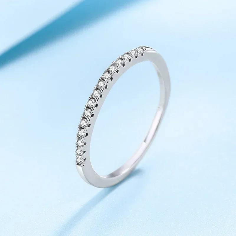 NeeTim Moissanite Ring Sterling Sier with White Gold Plated Full new Dia Eternity Band Engagement Wedding Rings 2025 for Women