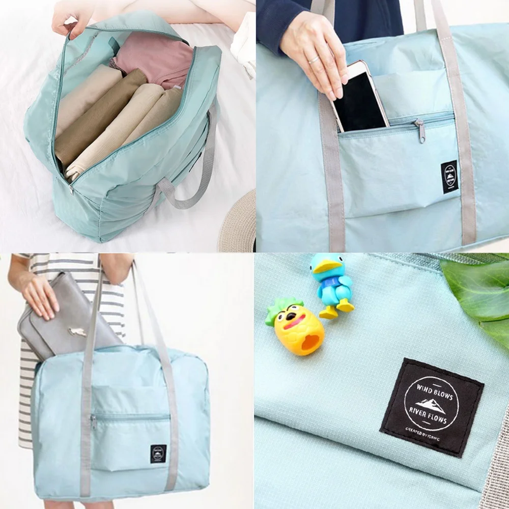 New Travel Bag 2022 Unisex Foldable Duffle Bag Large Capacity Organizers Portable Lage Bag Travel Accessories Skull Series smile