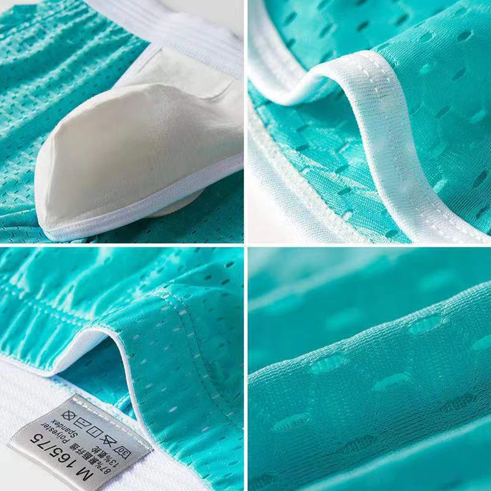 Sexy Lingerie Men Ice Silk Hollow Boxer Briefs Pouch Underwear Youth Male Shorts Sleep Bottoms Trunks Underpants 1ec4c 5 00f74
