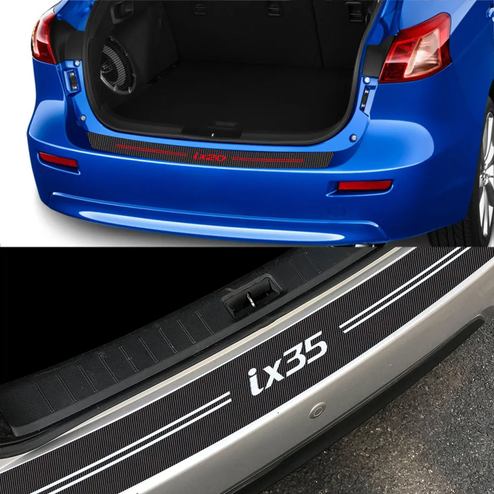 Car Trunk Trim Sticker For Hyundai i40 i30 i10 i20 IX35 IX20 Solaris Sonata Santafe Tuscani GDI Protector Cover Auto Accessories