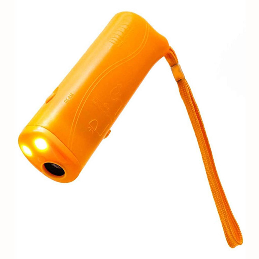 Ultrasonic Bark Arrester Lightweight with LED Flashlight Dog Repeller Trainer Dog Protection Device for Pet Training Accessories