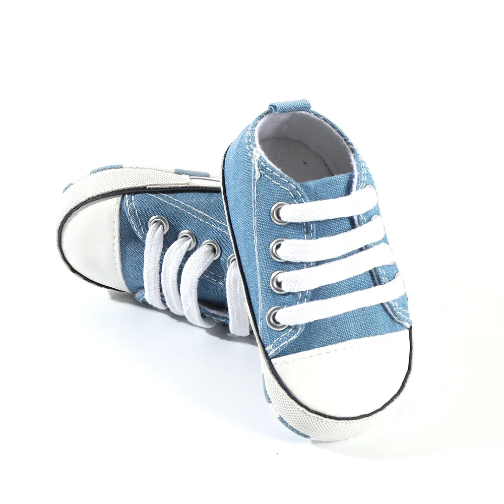 Print Star Sports Baby Canvas Classic Sneakers Newborn Baby Boys Girls First Walkers Shoes Infant Toddler Anti-slip Baby Shoes