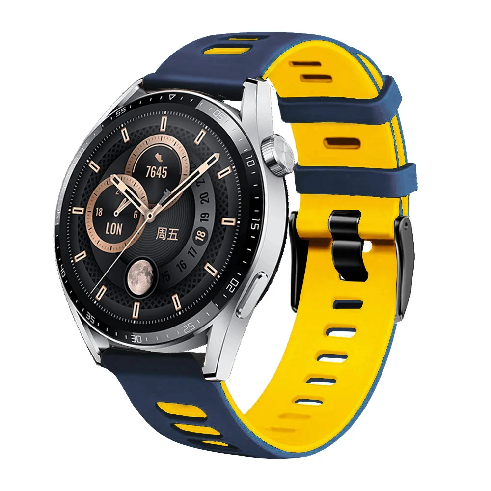 22mm Bracelet Band For Huawei Watch GT3 GT2 Pro 46mm SE SmartWatch Strap For Huawei GT 4 3 2 Pro 46mm Silicone Watchbands Correa