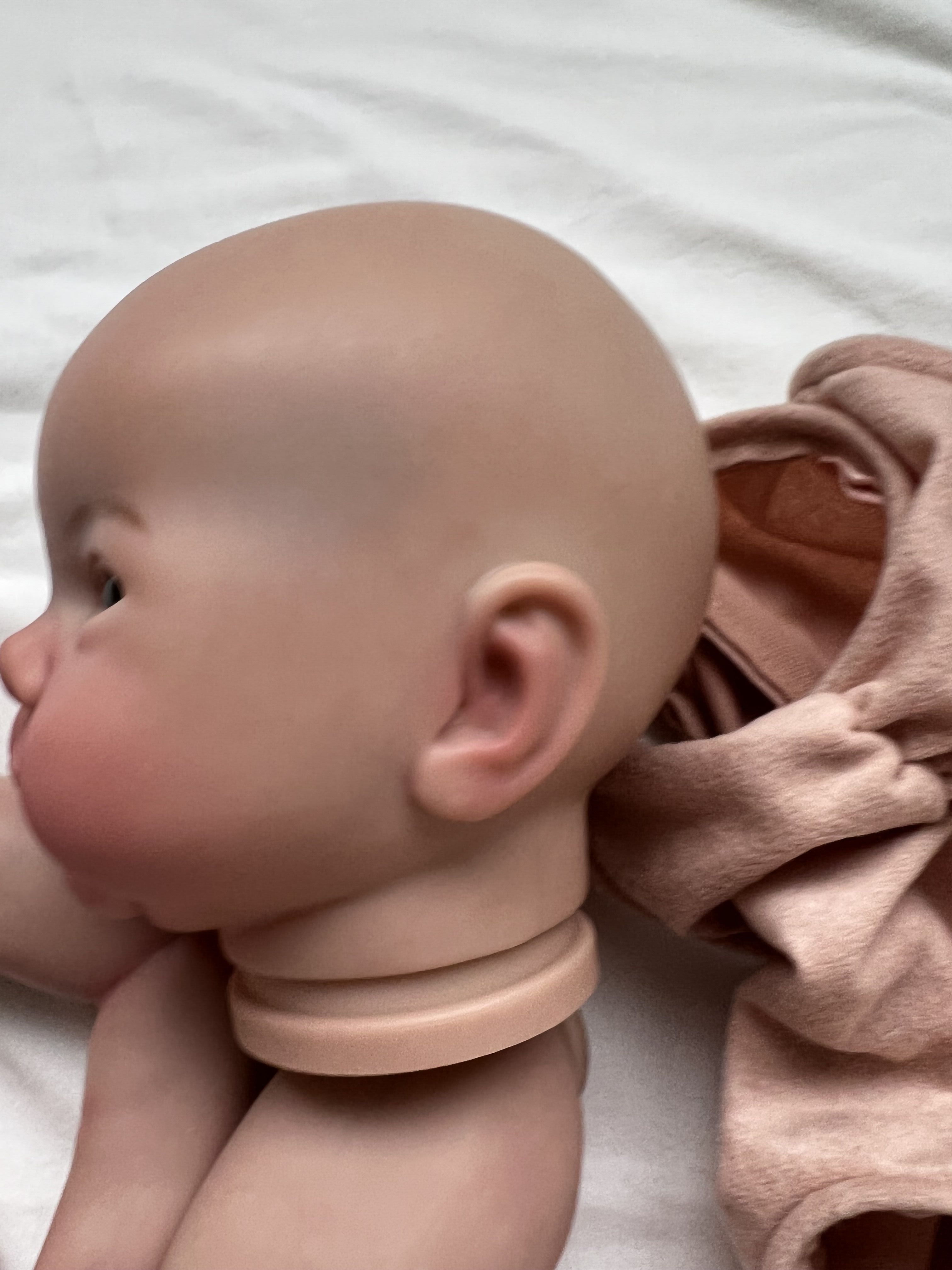 NPK 19inch Already Finished Painted Reborn Doll Parts Juliette Cute Baby 3D Painting with Visible Veins Cloth Body Included