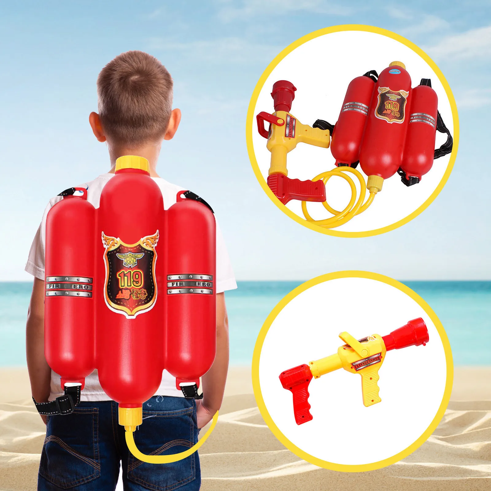 2500mL Backpack Water Blaster For Kids- Tank With Hose, Super Water Squirt Suitable For Outdoor Play Boys & Girls