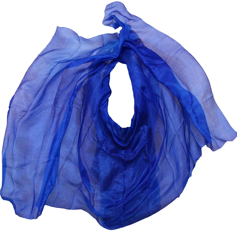 Real Chinese Silk Veil Shawl Women Scarf Costume 2025 Accessory Customized new Handmade Dyed Silk Veil Belly Dance Veil Accessory