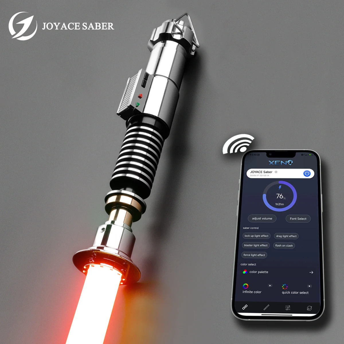 JOYACESABER Luke Lightsaber Smooth Swing Xenopixel 3.0 Laser Sword With 34 Set Fonts Bluetooth Heavy Dueling Pixel Saber Toys