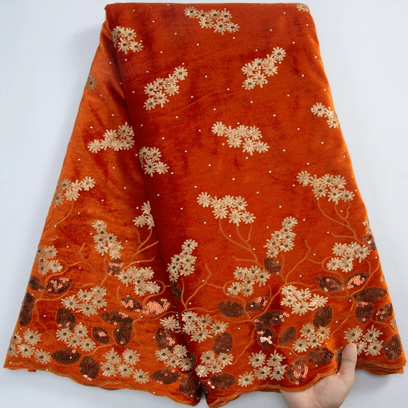 African Lace Fabric 2023 2025 High Quality Veet Lace Fabric new With Stone Sequin Lace Fabric Nigerian Wedding Material For Party A2012